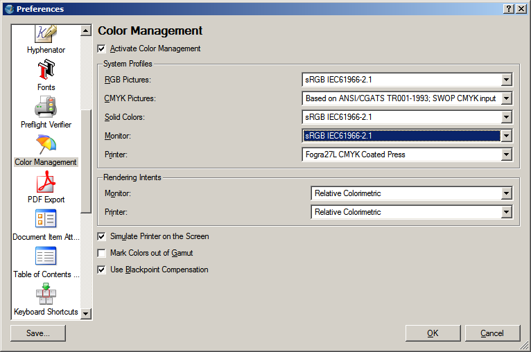 Setting the PDF Preferences for Scribus